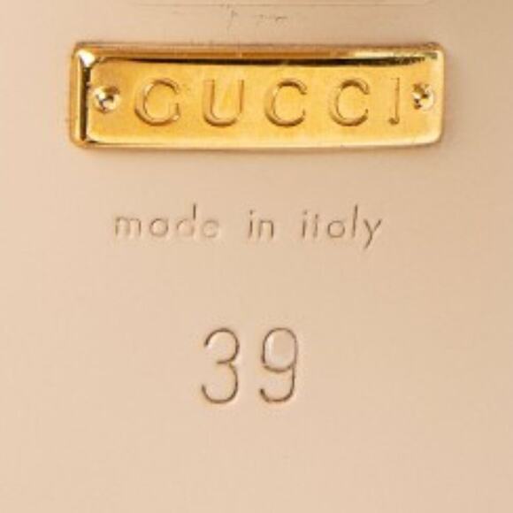 NEW! GUCCI Shoes Velvet Gg Sylvie Chain Detail Mid-Heel Square loafers 9… - Picture 10 of 16